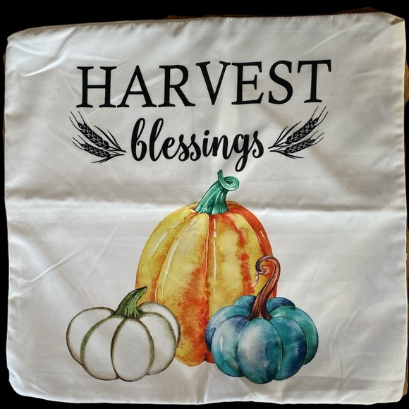 Fall Themed Pillow Covers 18 x 18  Set of 4 - Picture 5 of 5